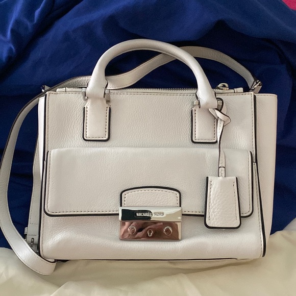 Like new Michael Kors white leather satchel - Picture 1 of 9